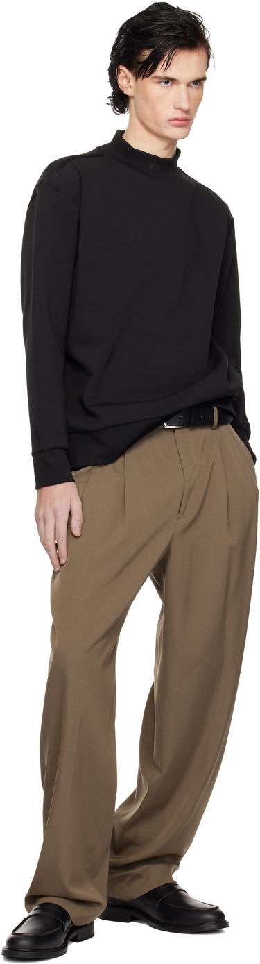 Mikina BOSS Mock Neck Sweatshirt Čierna | 50534121, 3