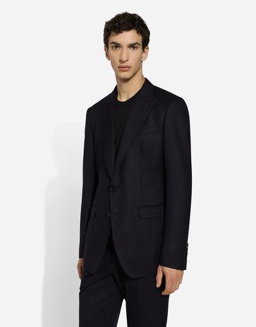Bunda Dolce & Gabbana Single-breasted Flannel Taormina-Fit Jacket Čierna | G2NW0TGI251B0665, 3