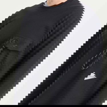 Tričko and wander Heavy Cotton Longsleeve Pocket Tee Čierna | 5745284082-010, 5