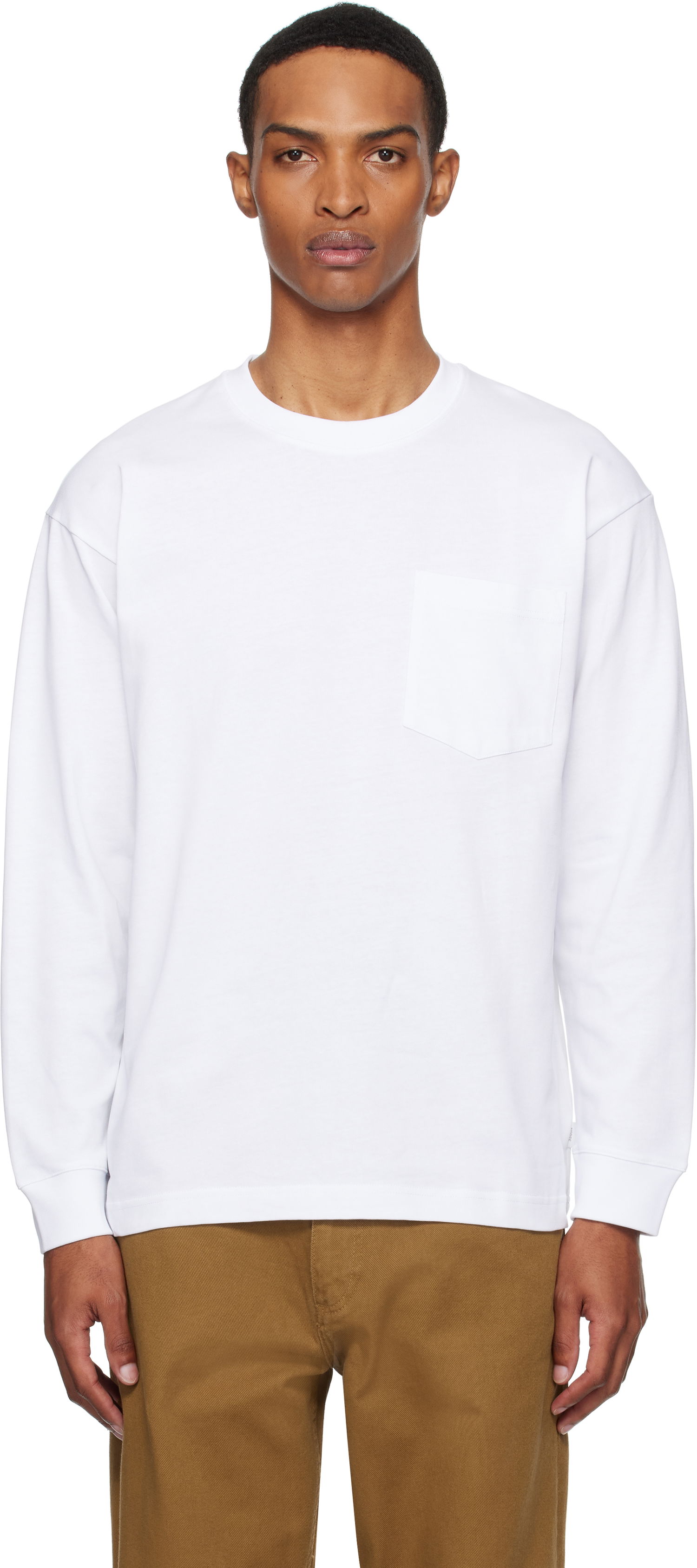 Tričko NORSE PROJECTS Norse Standard Heavy Loose Long Sleeve T-Shirt Biela | N10-0213, 0