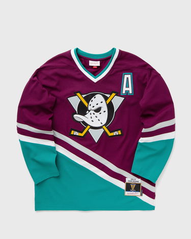 Dres Mitchell & Ness Anaheim Ducks 1996 Selanne Jersey Zelené | JY9016-ADUPURP, 3