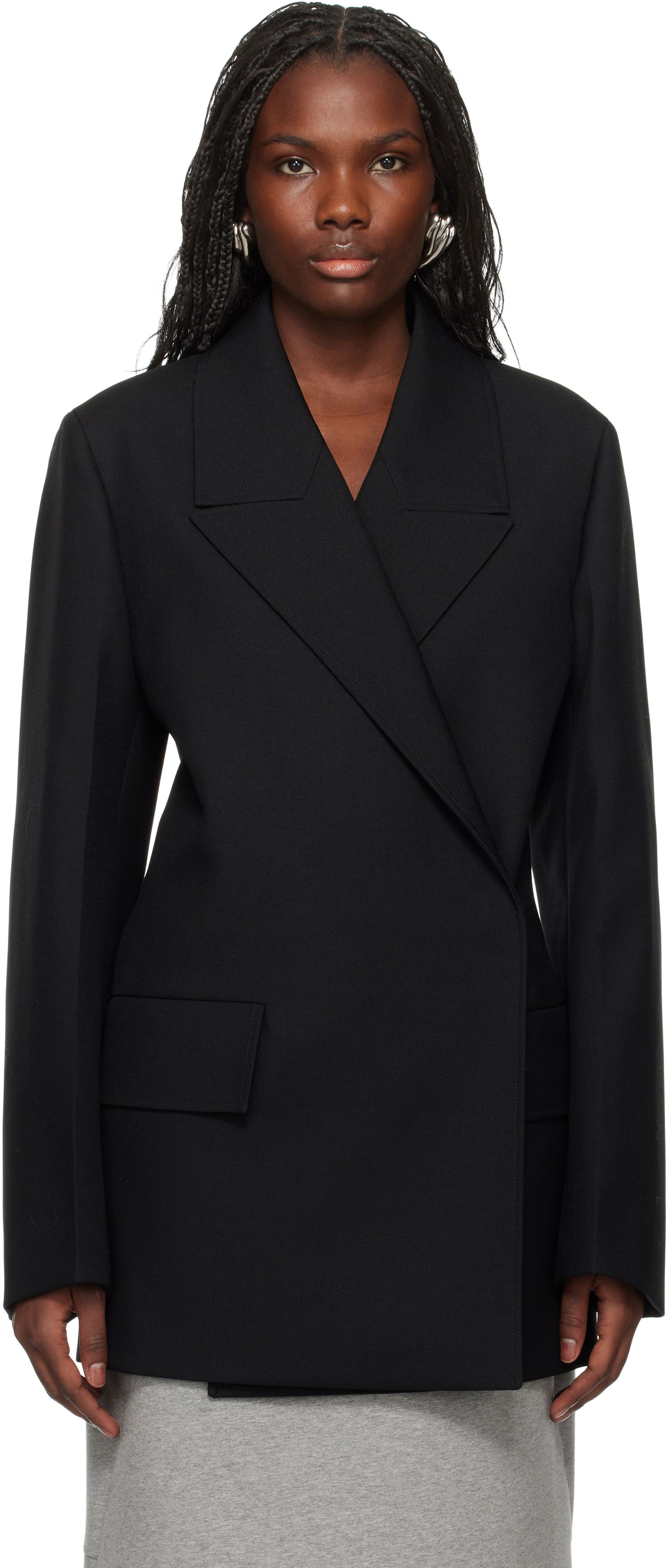 Bunda Jil Sander Double Breasted Wool Blazer Čierna | J02BN0184_J40001, 0
