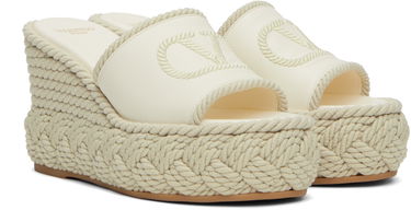 Tenisky a topánky Valentino Valentino Garavani VLogo Torchon Wedge Slide Sandals Béžová | 6W2S0KC5YWI, 3
