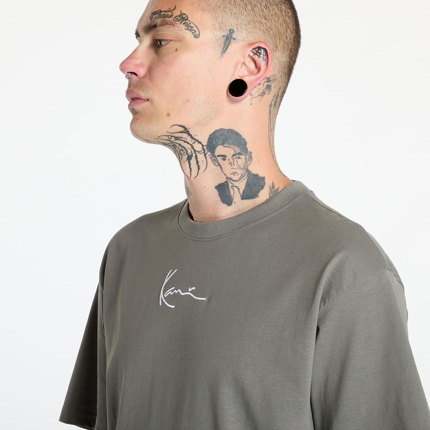 Tričko Karl Kani Small Signature Essential Tee Anthracite Šedá | KM-TE011-016-01, 1