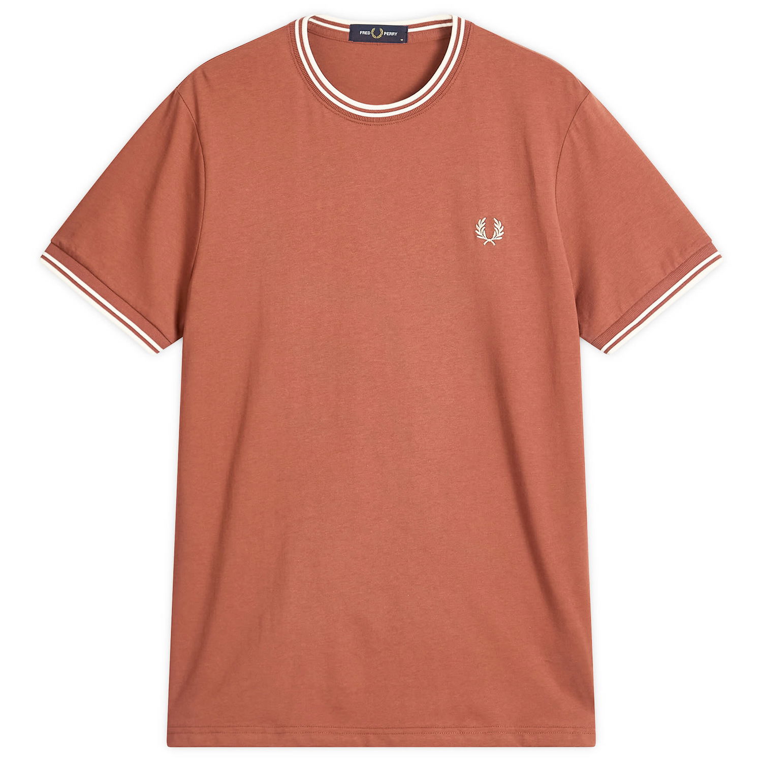 Tričko Fred Perry Twin Tipped T-Shirt, Size Large Hnedá | M1588V-Z51, 0