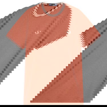 Tričko Fred Perry Twin Tipped T-Shirt, Size Large Hnedá | M1588V-Z51, 0