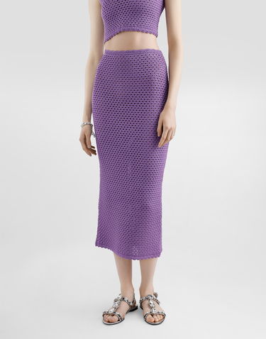 Sukňa Dolce & Gabbana Dolce & Gabbana Crochet Calf-Length Skirt Fialová | FXO20TJFMLTF0571, 3