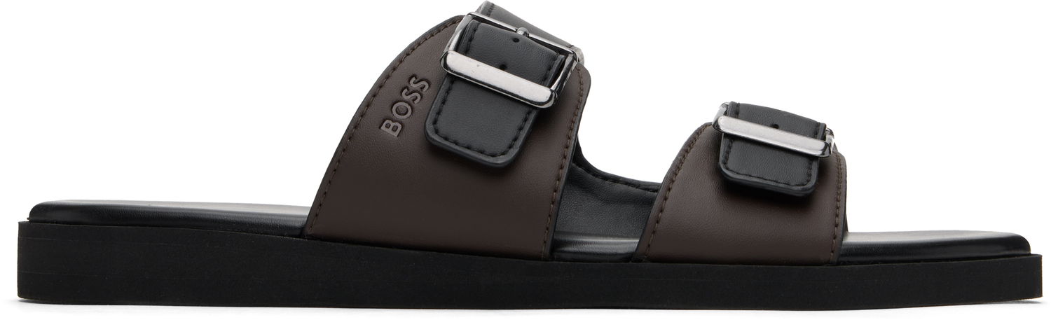 Tenisky a topánky BOSS BOSS Pin-Buckle Sandals Hnedá | 50541765, 0