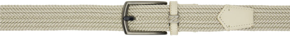 Opasok ZEGNA Braided Elastic Belt Béžová | LHTEC-B023UZ, 0