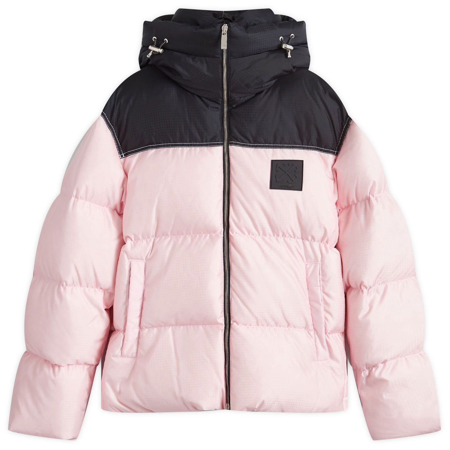 Prešívaná bunda Off-White Patch Rip Down Puffer Jacket Ružová | OWEJ005F24FAB0023010, 0