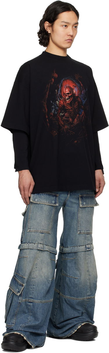 Tričko VETEMENTS Vetements Death Metal Oversized T-Shirt Čierna | UA66TR640BR, 3