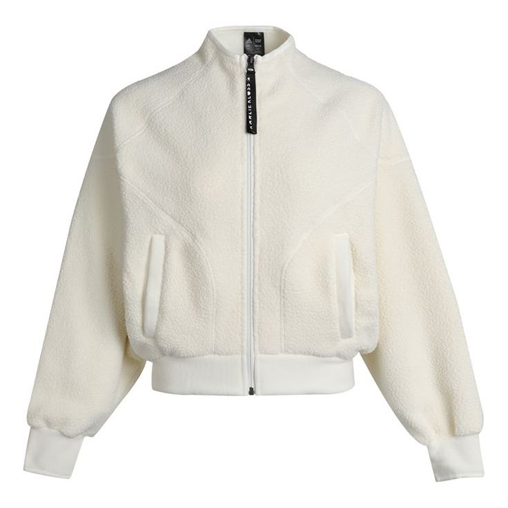Bomber bunda adidas Originals Cover Up Knit Warm Jacket Biela | GH7364