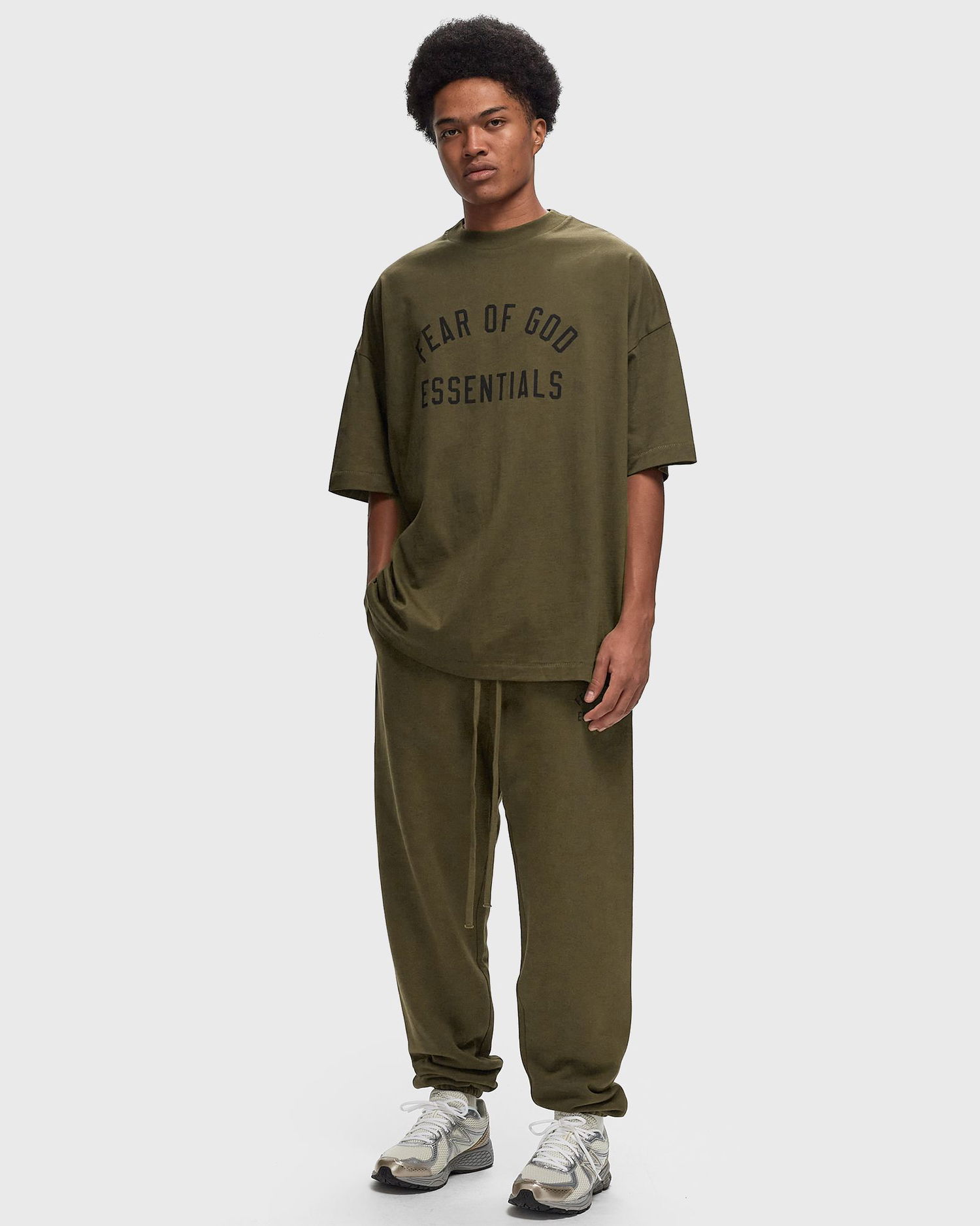 Tričko Fear of God Essentials Jersey Crewneck Tee XXL Zelené | 125BT244194F-031, 1