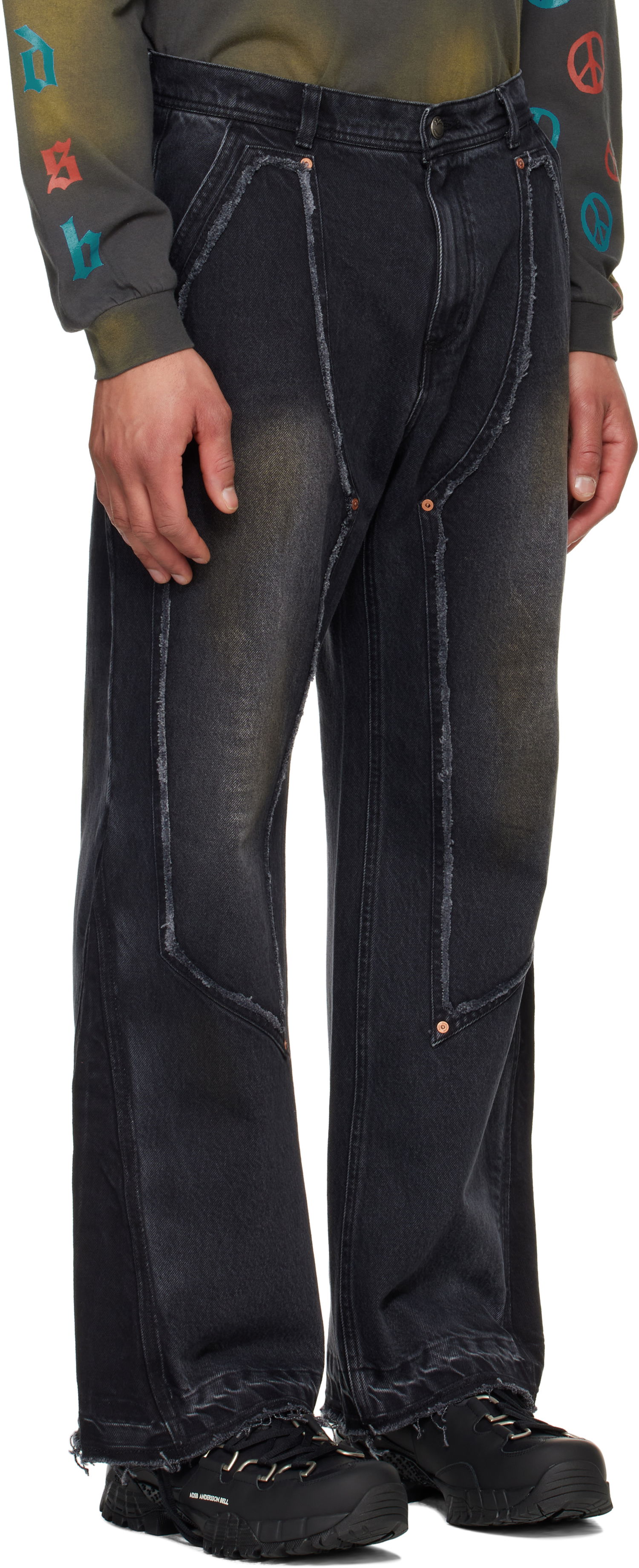 Džínsy Andersson Bell Andersson Bell Rodeo Carpenter Wide Jeans Čierna | apa792m, 1