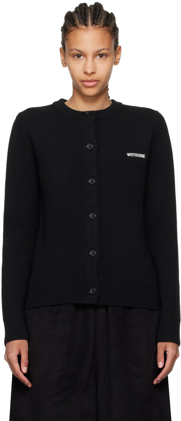 Sveter We11done Embroidered Cardigan Čierna | WD-KC2-24-602-W-BK, 0
