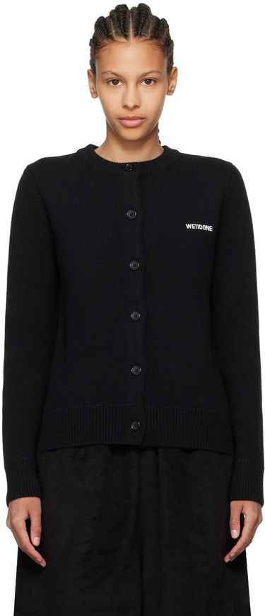 Sveter We11done Embroidered Cardigan Čierna | WD-KC2-24-602-W-BK, 0