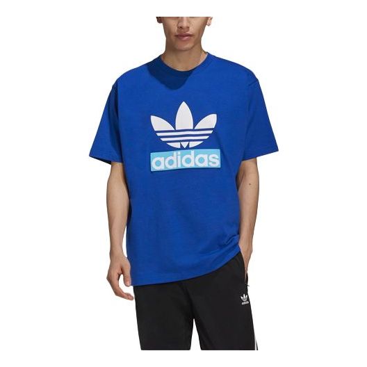 Tričko adidas Originals Loose Fit Logo T-Shirt Modrá | H16237