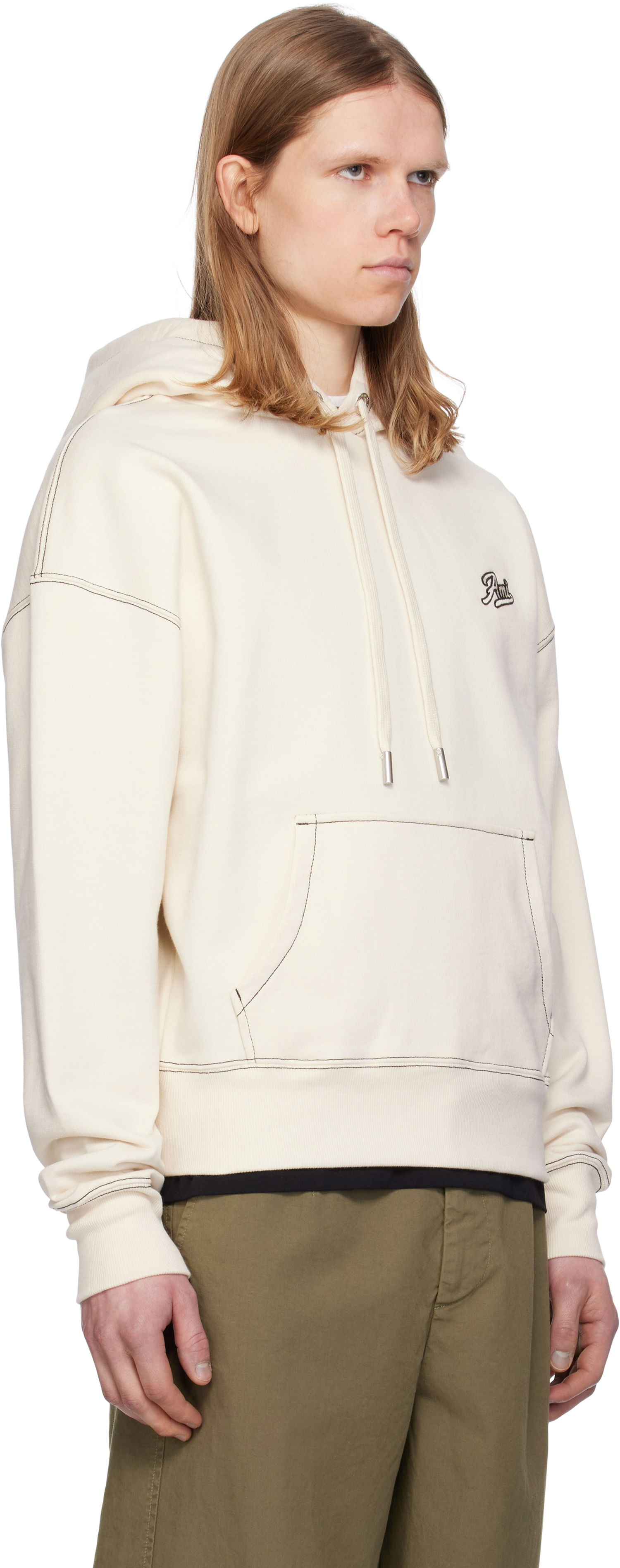 Mikina AMI AMI Paris Cotton 'Ami' Signature Hoodie Béžová | HSW229.JE0098, 1