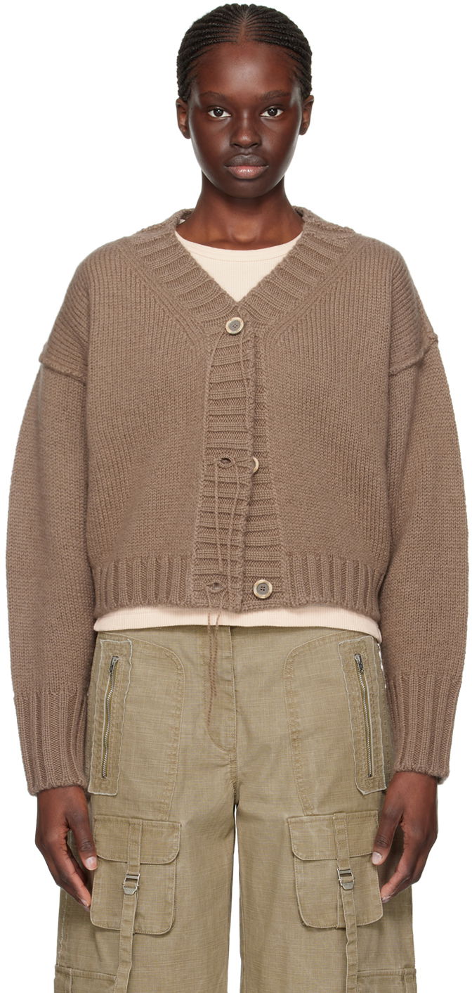 Sveter Acne Studios Loose Thread Cardigan Hnedá | A60511-, 0