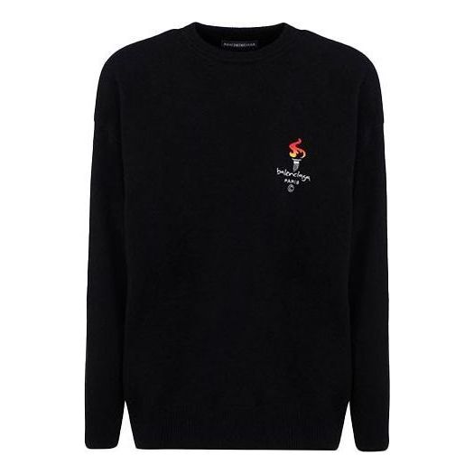 Sveter Balenciaga Olympics Crew Neck Sweater Čierna | 621032T41041070