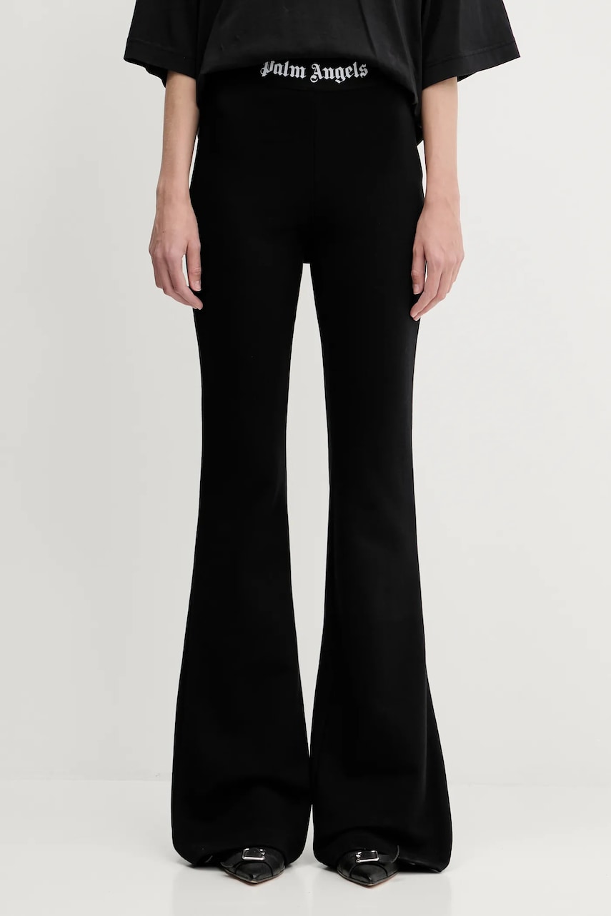 Legíny Palm Angels Palm Angels Classic Logo Tape Flare Pants Čierna | PWCH017C99FLE0011010, 0