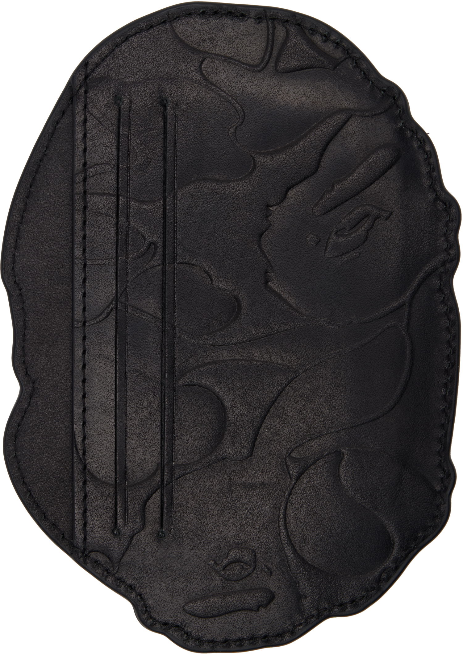 Kľúčenka BAPE A Bathing Ape Embossed Leather Card Holder Čierna | 001SGL301012M, 1