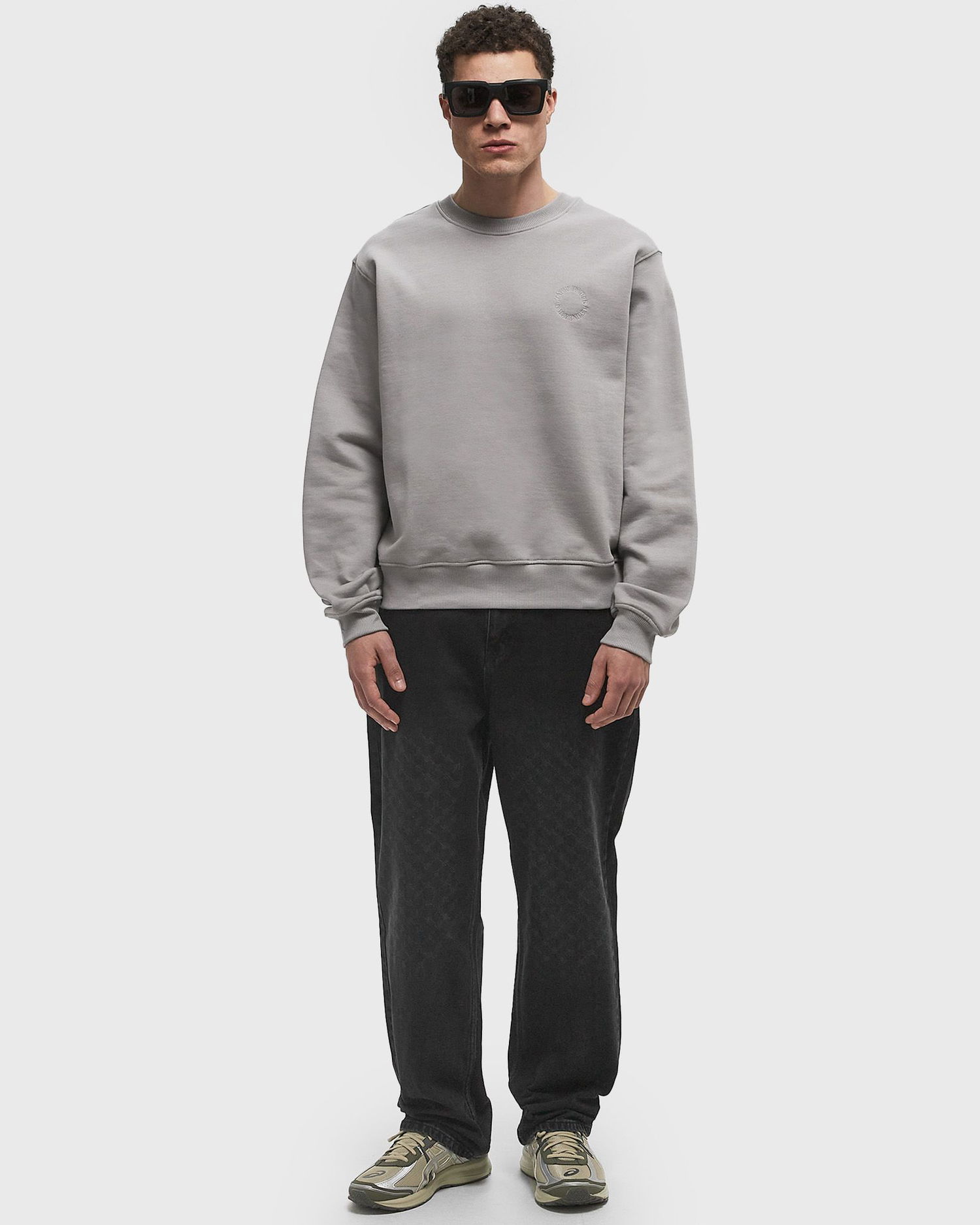 Sveter DAILY PAPER Daily Paper Orbit Embroidered Sweatshirt XXL Šedá | 2512011, 1