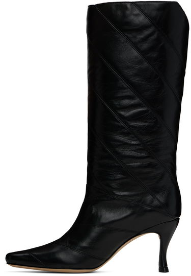 Oblečenie BY FAR BY FAR Steph Creased Leather Boots Čierna | MWFBO061LL002BK001PL, 2