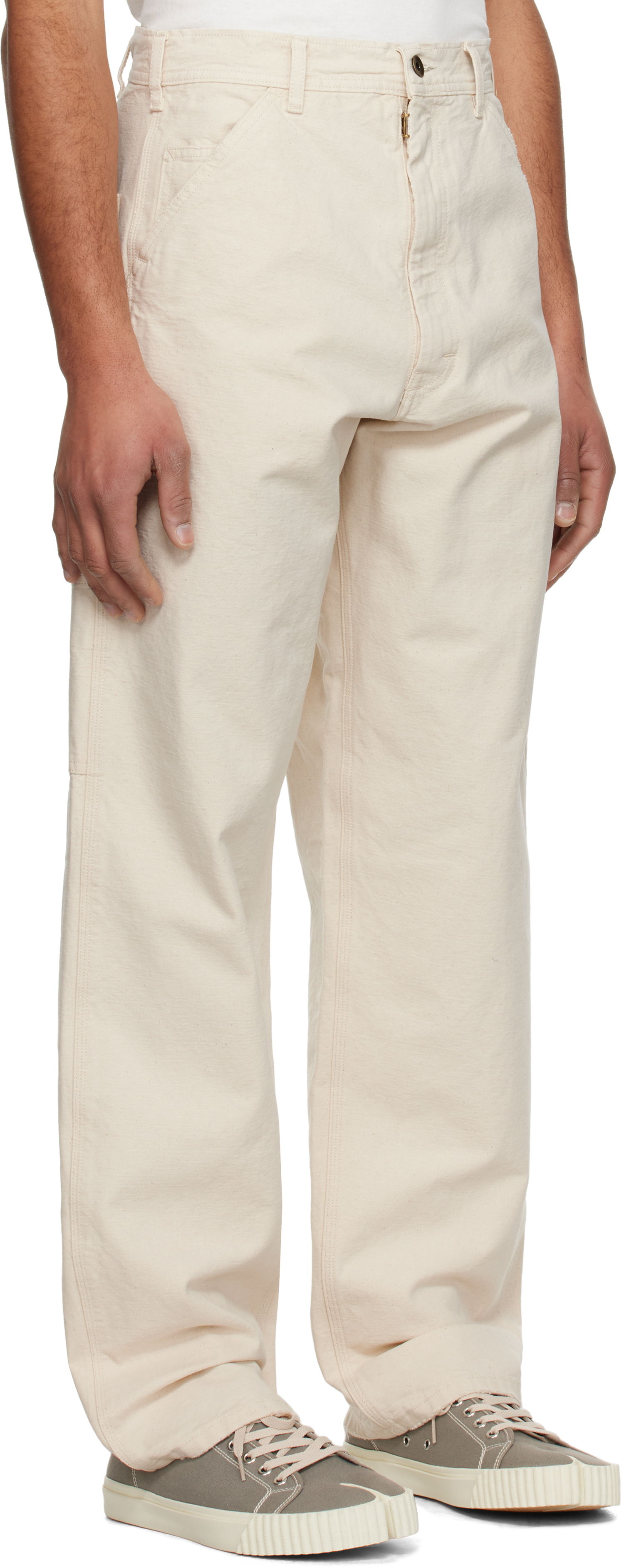 Cargo nohavice Maison Margiela Maison Margiela Five-Pocket Jeans Béžová | S50LA0235 M35261, 1
