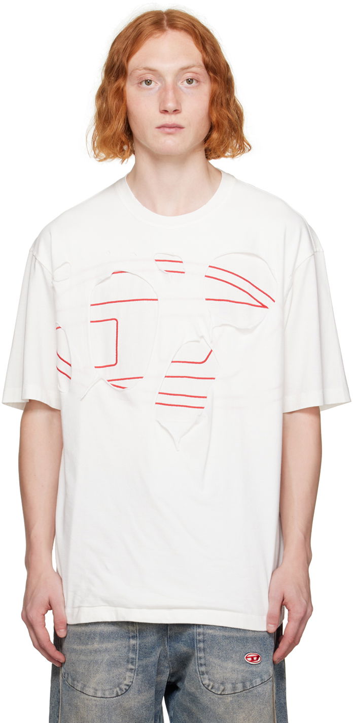 Tričko Diesel T-Strapoval T-Shirt Biela | A09895-0KHAK-141, 0
