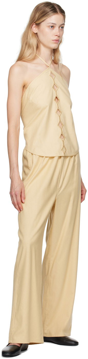 Tielko Baserange Baserange Cessa Ligo Halter Neck Tank Top Béžová | TOCEL-WS-AU24, 3