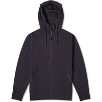 Diagonal Raised Fleece Goggle Zipped Hoodie