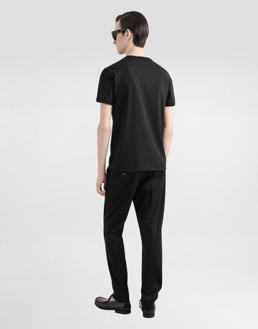 Tričko Dolce & Gabbana Cotton T-Shirt With Patch Čierna | G8PV1ZG7O4CN0000, 2
