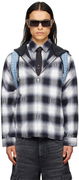 Givenchy Check Zip-Up Hooded Shirt