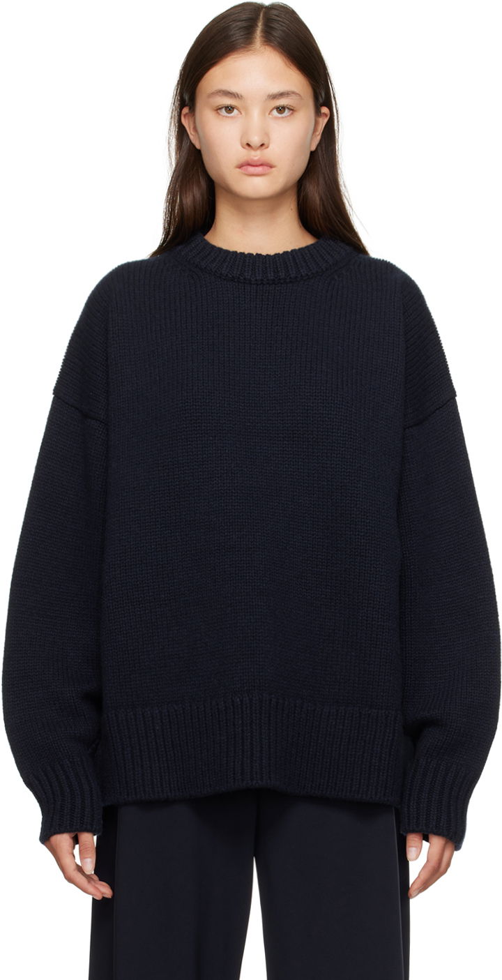 Sveter The Row Ophelia Knitted Sweater Modrá | 325-Y184, 0