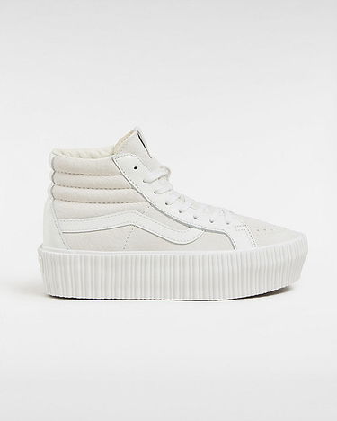 Tenisky a topánky Vans Premium Sk8-hi 38 Reissue Platform Shoes (lx Suede/leather Ivory) Women White, Size 2.5 Biela | VN000CNFIVR, 0