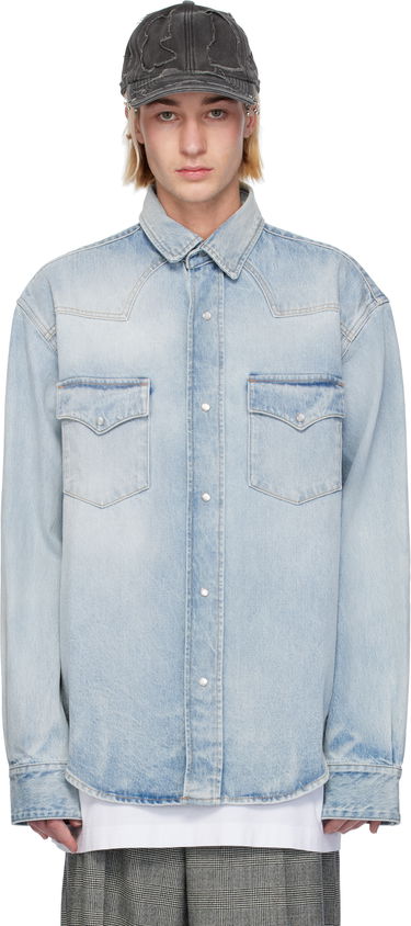 Košeľa VETEMENTS VTMNTS Flap Pocket Denim Shirt Modrá | VL22SH600L, 0