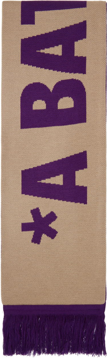 Šál BAPE Jacquard Bape Logo Long Scarf Fialová | 001GDK801011M PUR, 4