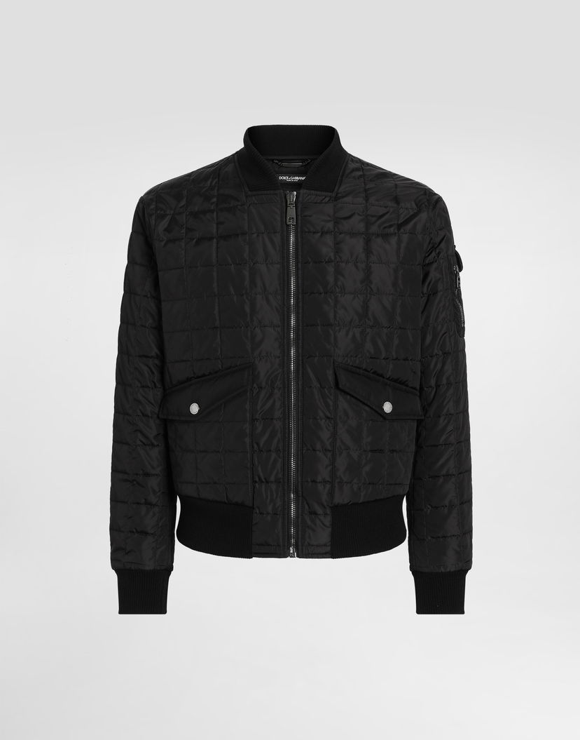Bomber bunda Dolce & Gabbana Dolce & Gabbana Quilted Bomber Jacket Čierna | G9BRBTFUS22N0000