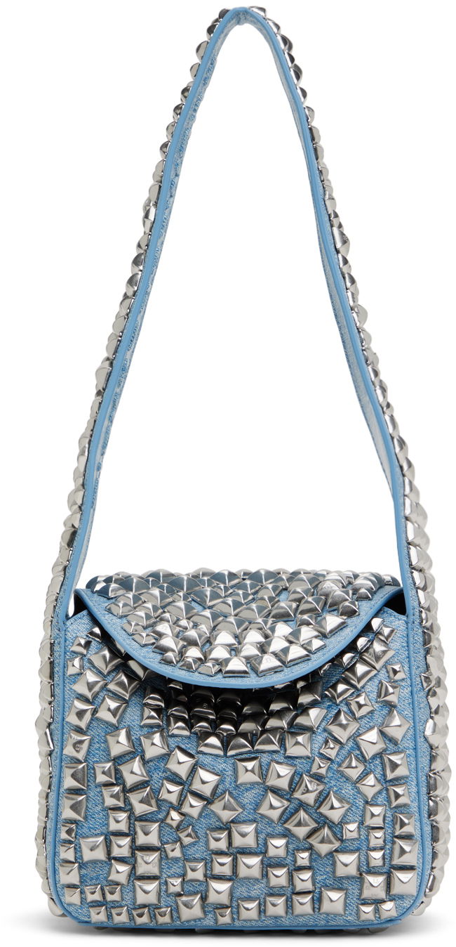 Taška cez rameno Alexander Wang Spike Small Bag Modrá | 20124K04L