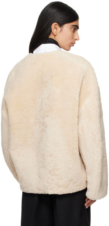 Kabáty TOTEME TOTEME Women's Teddy Clasp Shearling Jacket Béžová | 214-120-604, 2