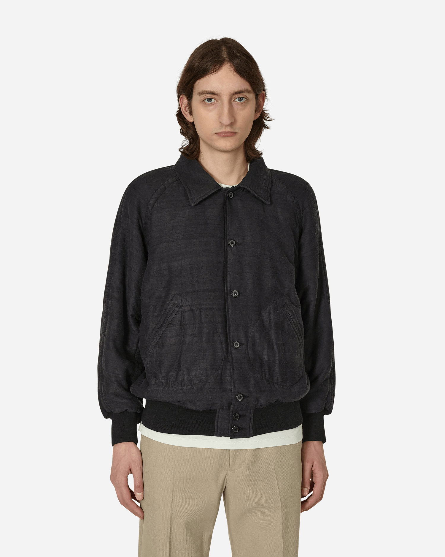 Bomber bunda Maison Margiela Cropped Silk Jacket Čierna | S50AM0593 900, 0