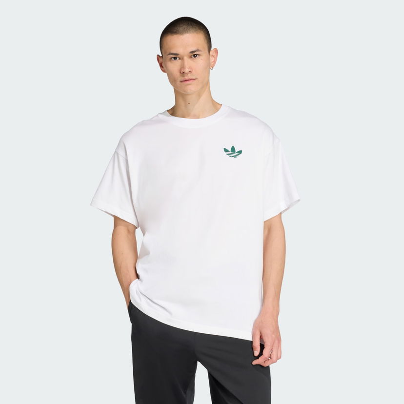Tričko adidas Performance Oversize Sport Club Graphic Tee Biela | KF2584