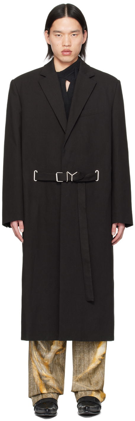Kabáty Y/PROJECT Belt Coat Čierna | 201CO002, 0