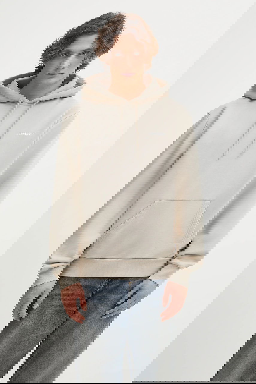 Mikina Carhartt WIP Hooded Script Embroidery Sweat Béžová | I035392.2W1XX, 0