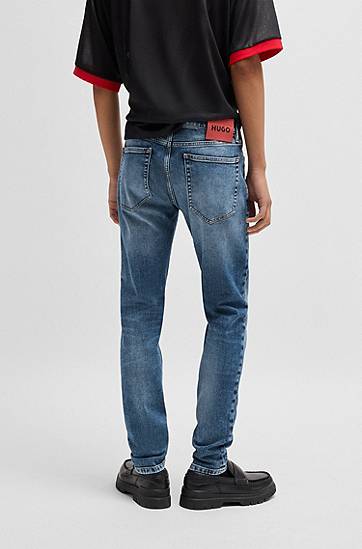 Džínsy BOSS Extra-Slim Fit Stretch Denim Jeans Modrá | 50530593, 1