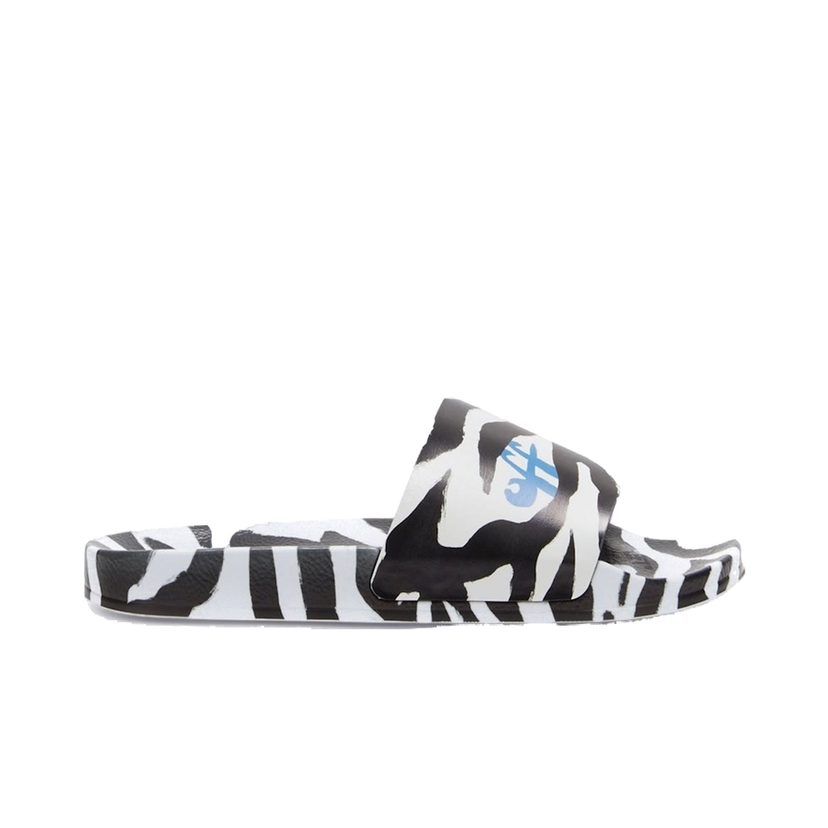 Tenisky a topánky Off-White Pool Slides Zebra Print Black White Blue W Čierna | OWIC004S22MAT0011001