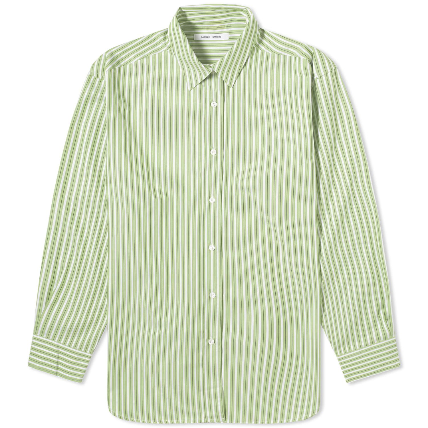 Košeľa Samsoe Samsoe Samsøe Samsøe Women's Lova Striped Shirt, Size Large Zelené | F23400066-CLR001228, 1
