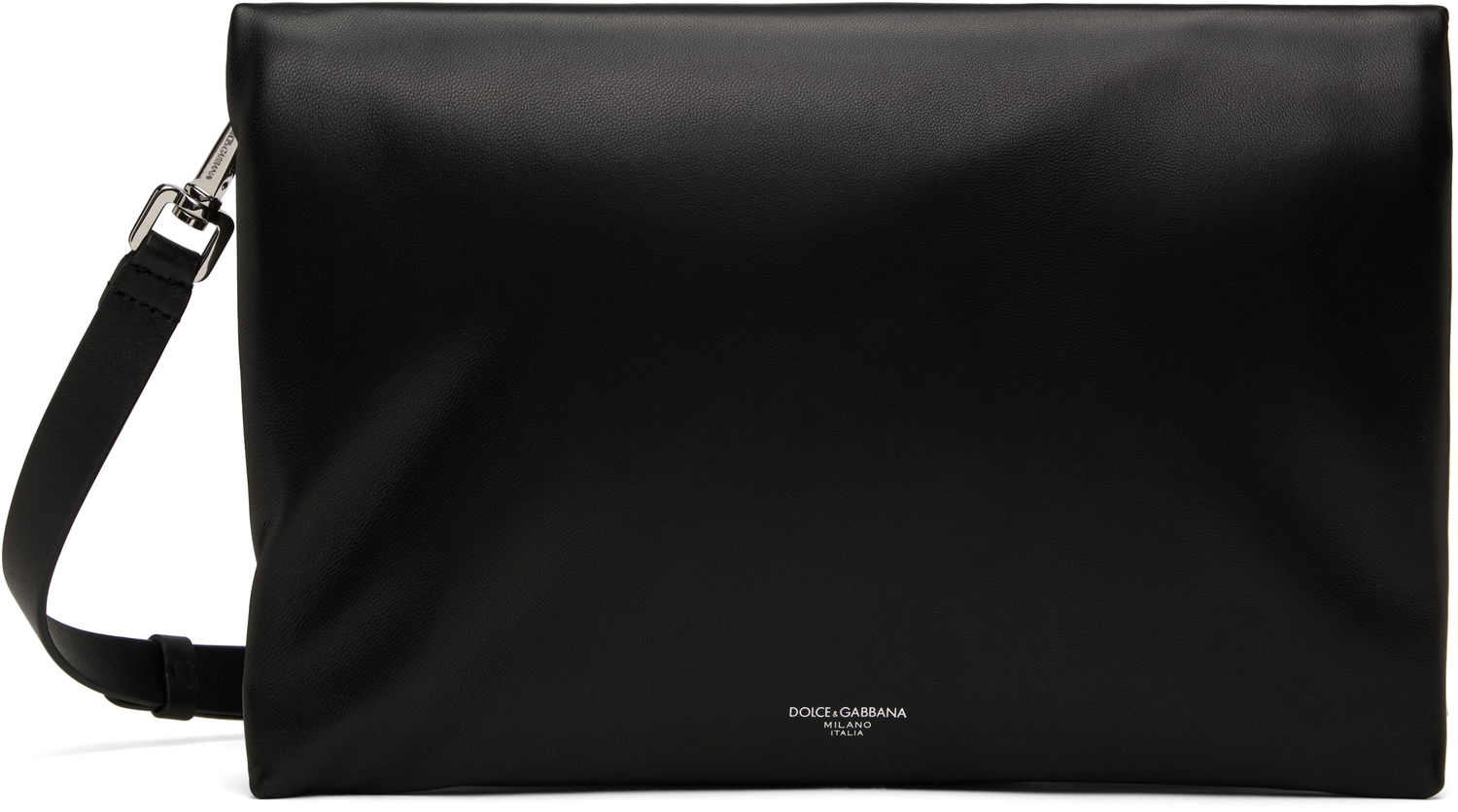 Taška cez rameno Dolce & Gabbana Dolce&Gabbana Nappa Leather Crossbody Bag Čierna | BM3075AF984, 0