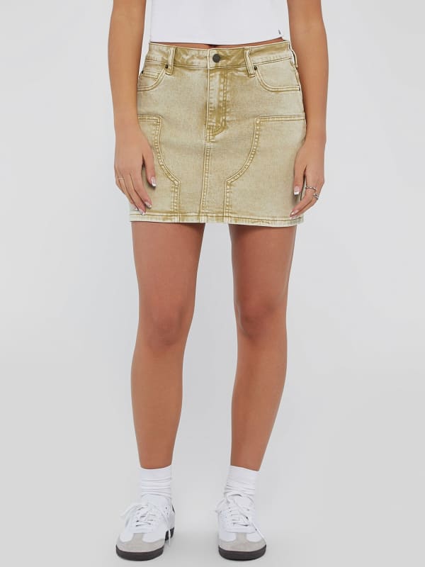Šortky GUESS Originals Carpenter Denim Skirt Béžová | W4GG53D4RG0, 0